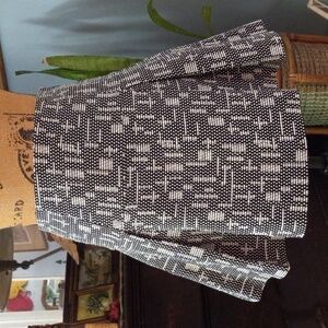 Armani Exchange Black & White Pleated Mini Knit Skirt